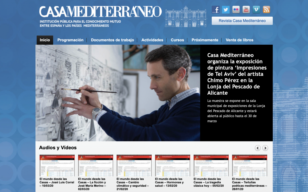 Casa Mediterráneo ofrece actividades digitales para amenizar y animar a quedarse en casa