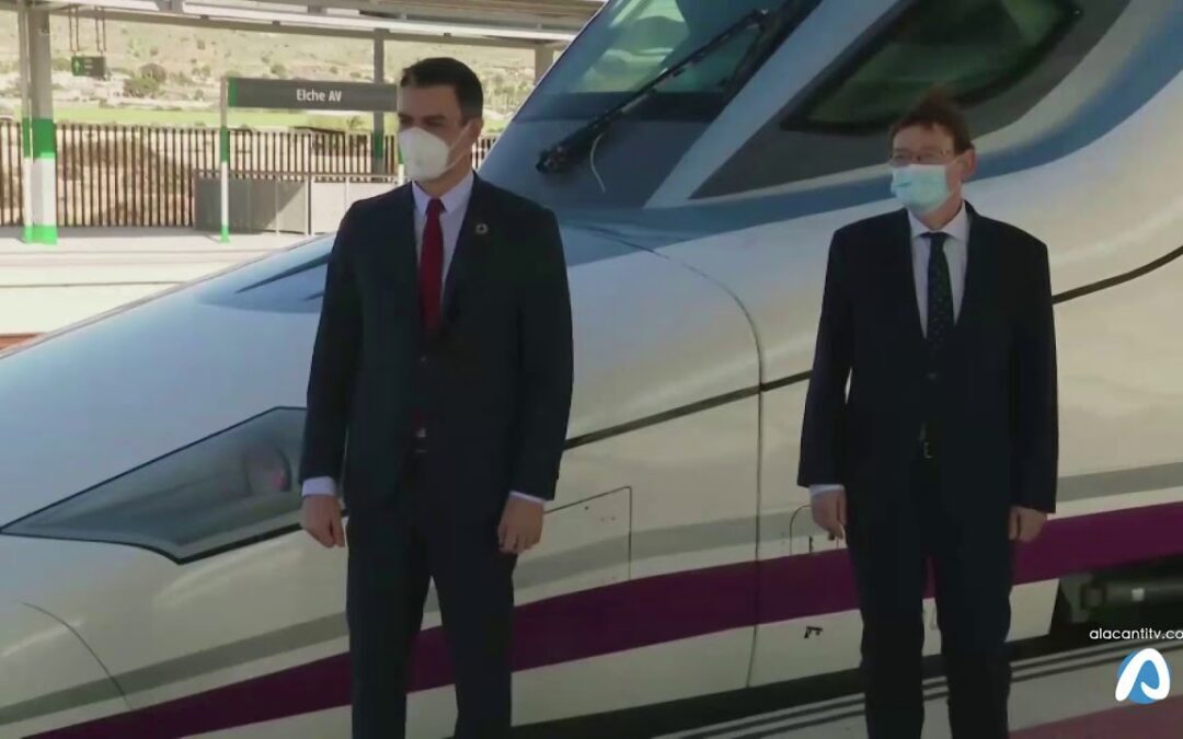 Pedro Sánchez inaugura un nuevo tramo del AVE en Elche y Orihuela