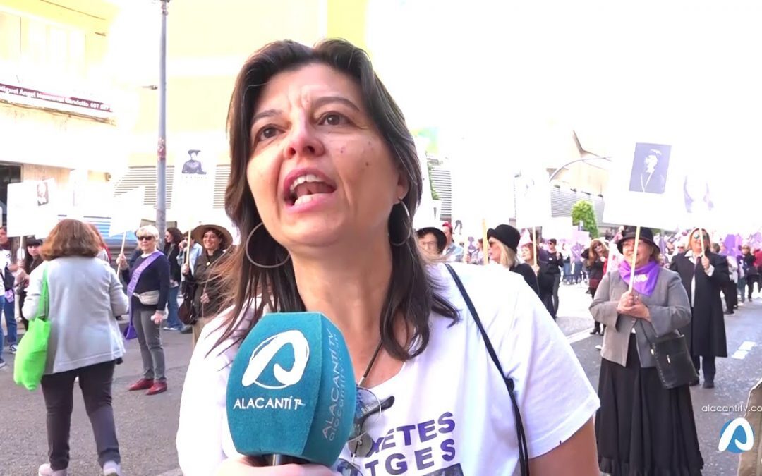 Así vivió Alicante la manifestación por el Día de la Mujer