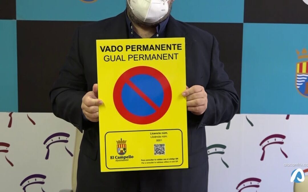 El Campello adapta las placas de sus vados a los nuevos tiempos