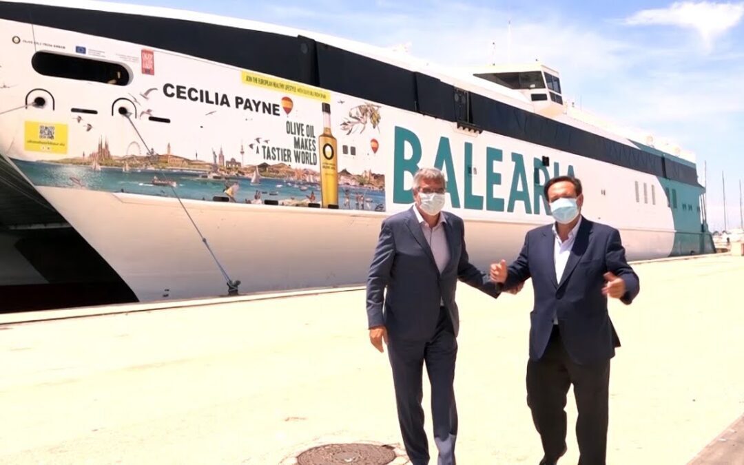 Balearia y aceites de oliva España se unen para promocionar el oro líquido español