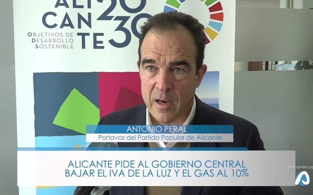 El Ayuntamiento de Alicante pedira? al Gobierno la bajada del IVA de la luz y el gas