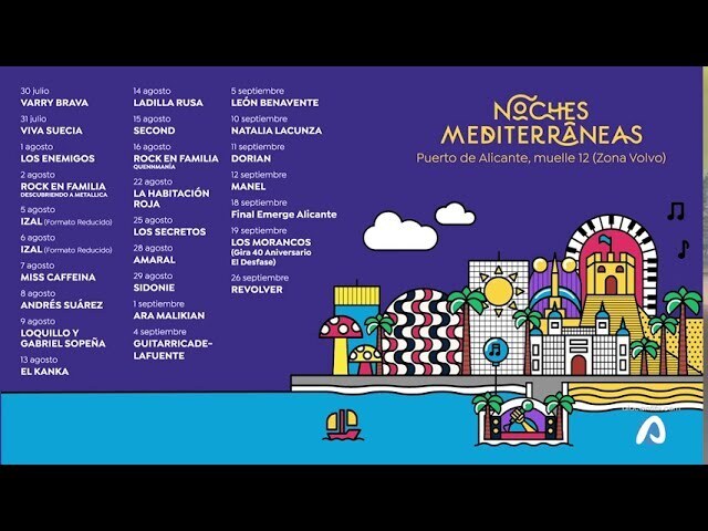Hasta septiembre las noches alicantinas, son mediterra?neas