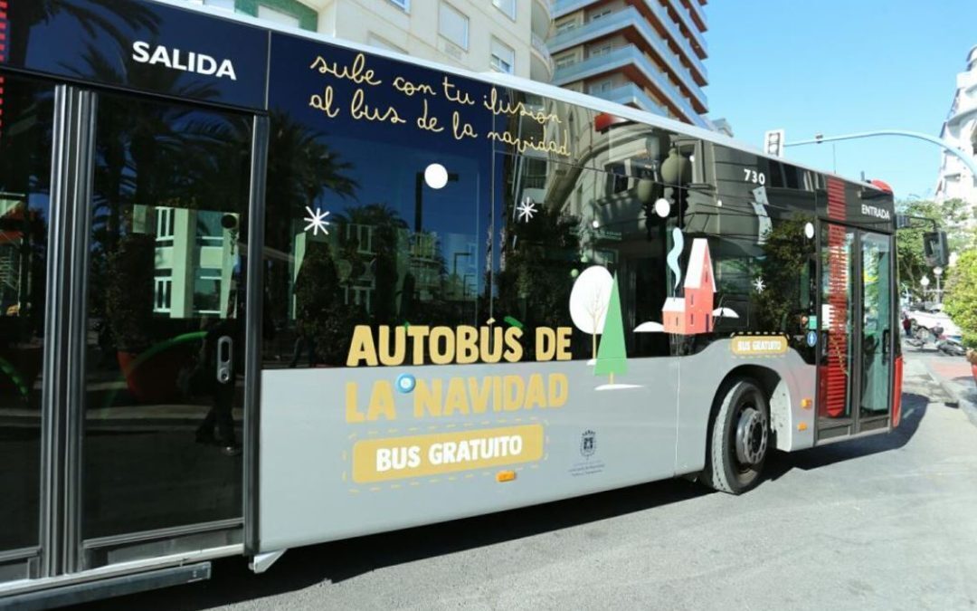 Este jueves se pone en marcha el Autobús gratuito de la Navidad en Alicante