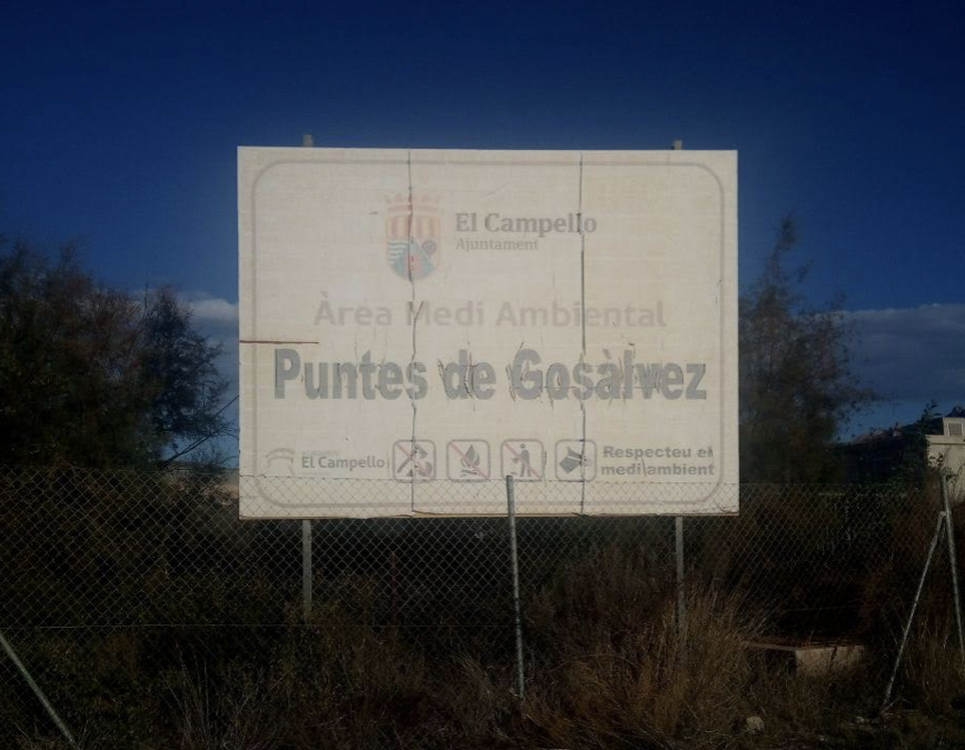 “Les Puntes de Gosàlvez” estrena cartel indicativo de acceso al área