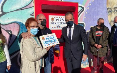 Inaugurada la Plaza del Grafitero Kiz, quien prestigió y convirtió el grafiti en arte urbano