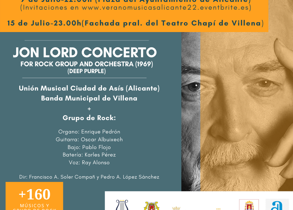 El Festival Veran acerca a Jon Lord en un concierto para Banda Sinfónica y banda de Rock