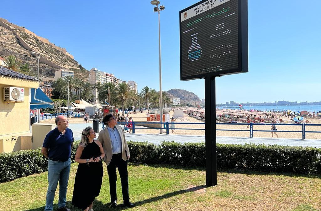 Nuevos indicadores medioambientales en las pantallas de las playas