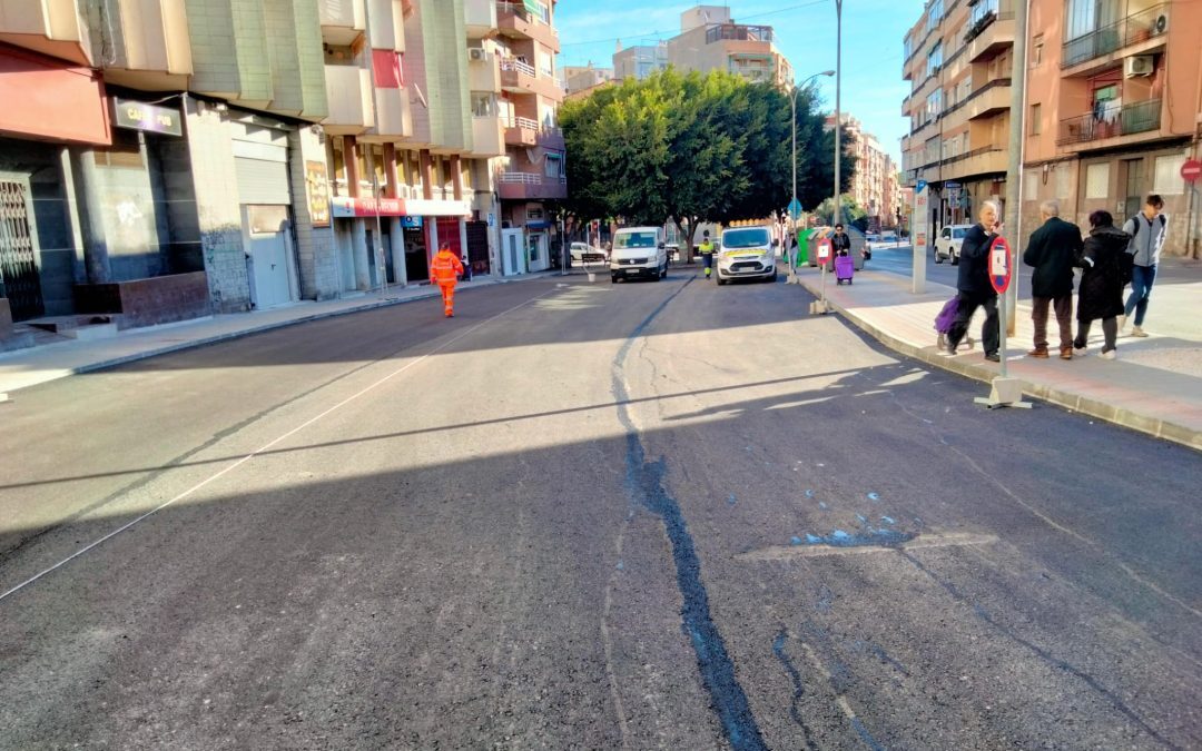 Alicante activa obras de reparación de aceras y asfaltado para mejorar la movilidad