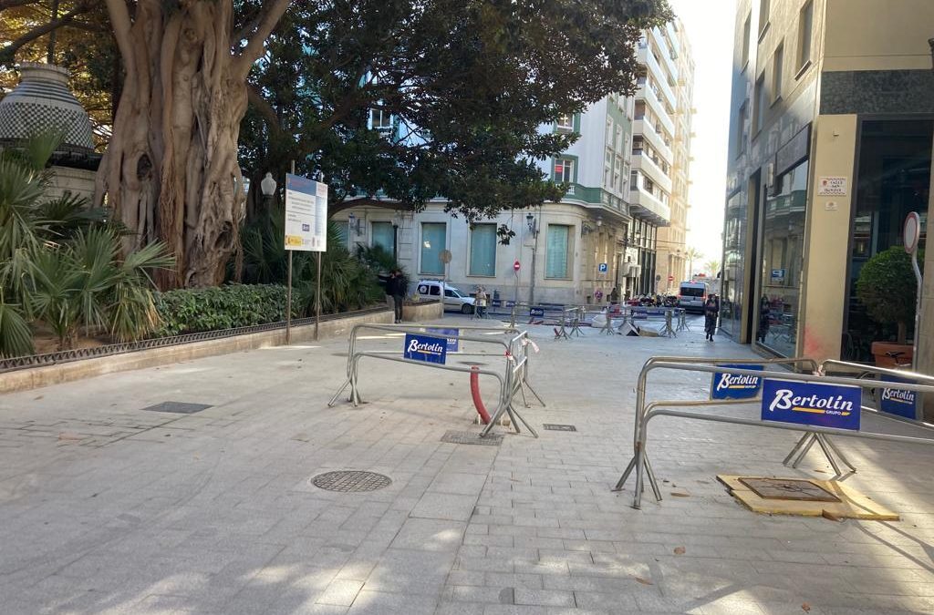 La calle Gerona se corta ocho días por las obras de peatonalización del centro