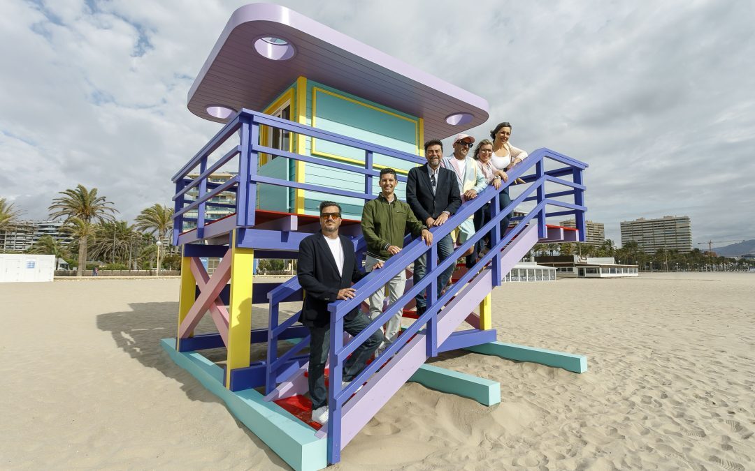 La playa de San Juan estrena la primera caseta de salvamento artística