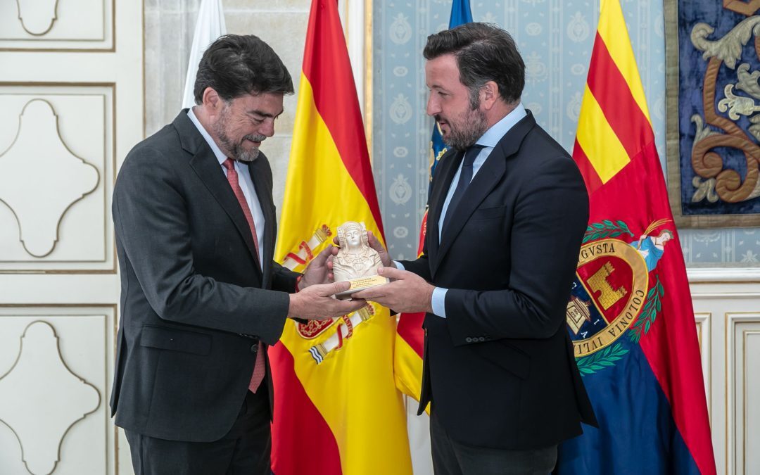 Barcala y Ruz refuerzan su cooperación para dar un impulso «histórico» al eje Alicante-Elche