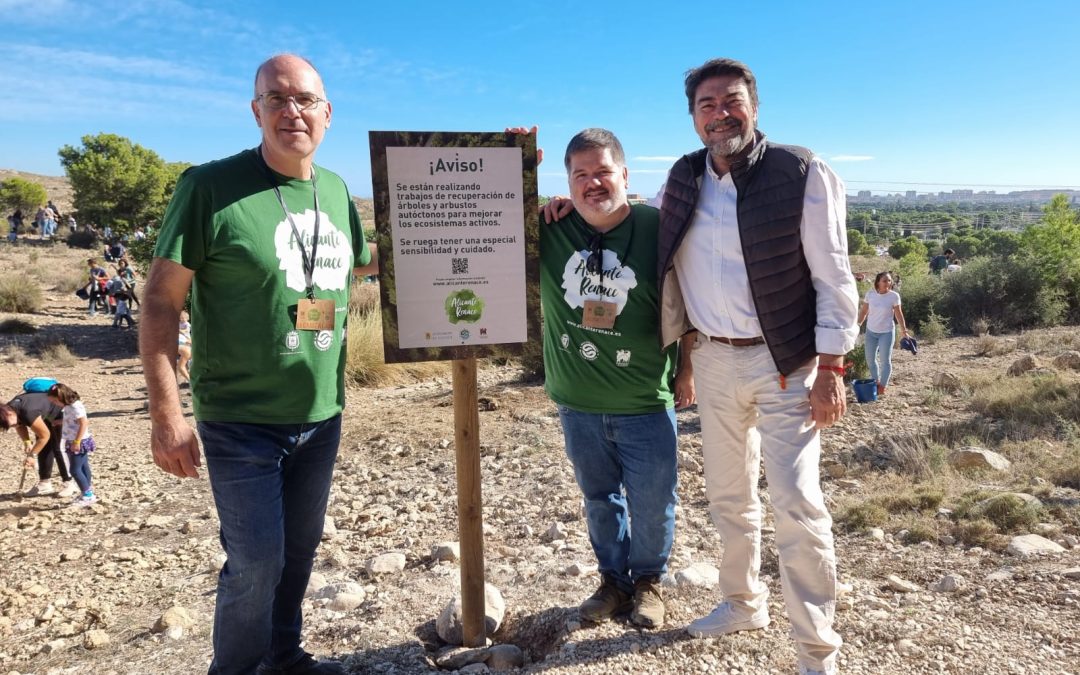 ‘Enamorados de Alicante’ planta más de 1.500 árboles y arbustos en el Monte Orgegia