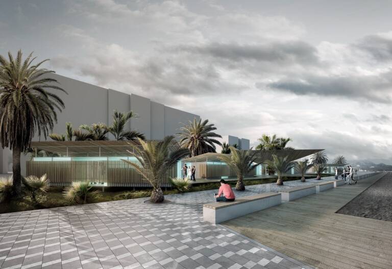 Alicante completa la avenida de Niza con una zona de módulos deportivos