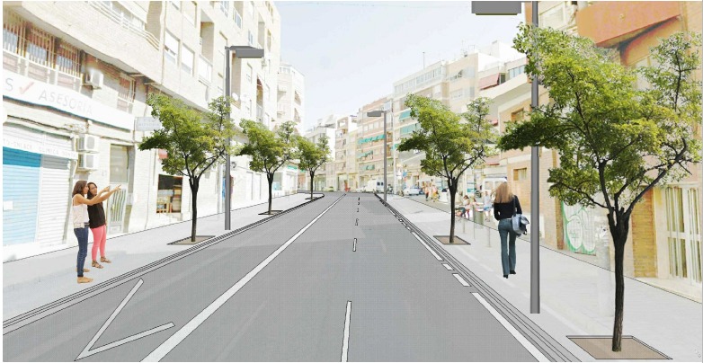 Alicante corta al tráfico este fin de semana la avenida de Jijona en dos fases para el asfaltado de la calzada