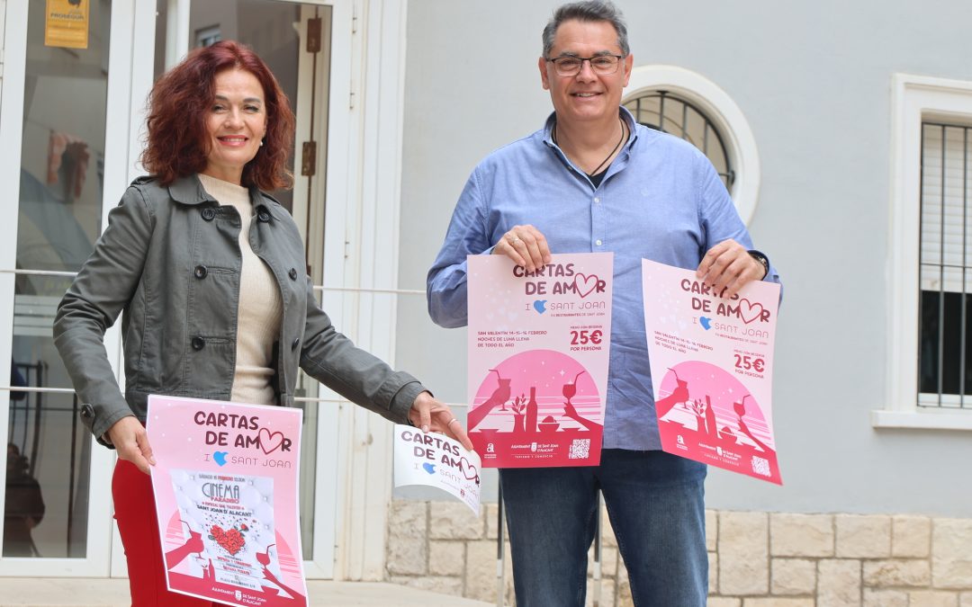 Veinte restaurantes de Sant Joan participan en la campaña ‘Cartas de Amor’ para el fomento de la hostelería