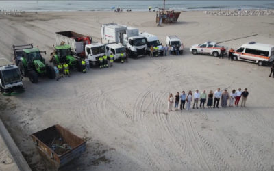 Dispositivo especial de limpieza, seguridad y servicios en las playas