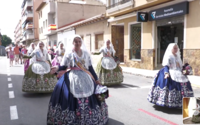Ofrenda de flores en honor a San Antonio de Padua en Santa Faz