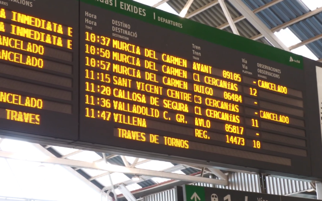 Huelga de maquinistas complica los trenes en Alicante