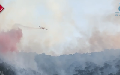 Los bomberos estabilizan el incendio declarado en la Sierra del Maigmó