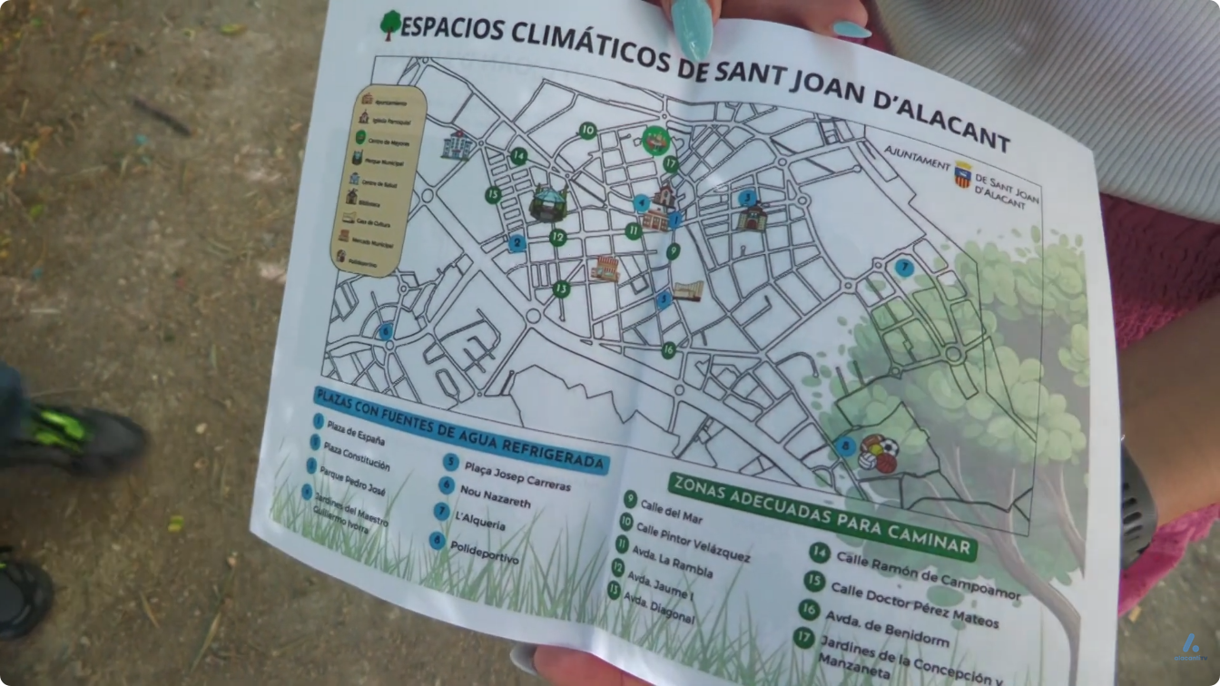 Sant Joan d’Alacant crea un mapa de espacios climáticos de la localidad